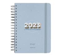 Mr. Wonderful Agenda annuel Office 2023 Diária - 2023 et tous les meus projetos, bleu, WOA2212424PTZ0
