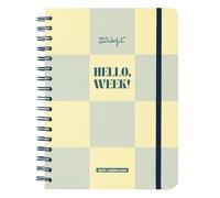 Mr. Wonderful - Agenda Basic 2025 Semainier - Hello, w omprend 4 feuilles d'Autocollants et un Planificateur Mensuel au Début de Chaque Mois