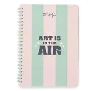 Mr. Wonderful - Cahier à couverture rigide A4 - Encadrement en spirale - L'art est dans l'air - 160 pages carrées - Autocollants inclus