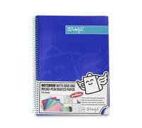 Mr. Wonderful - Cahier A4 bleu - 240 pages quadrillées micro-perforées - Couverture extra rigide - Encadrement en spirale - Autocollants inclus
