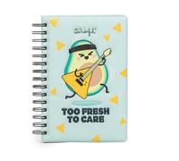Mr. Wonderful - Cahier A5 Avec Couverture En Relief - Avocado - Carnet À Spirale, 240 Pages Blanches, Pièce 3D En Memory Foam Antistress Et Feuille D'Autocollants - Papier FSC