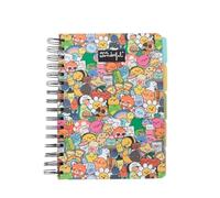 Mr. Wonderful - Cahier A5 avec intercalaires - Couverture rigide - Reliure spirale - Personnages Wonder - 160 pages carrées