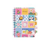 Mr. Wonderful Cahier A5 avec Intercalaires Wonder Comic - Cahier Quadrillé 160 Pages avec 5 Onglets Latéraux
