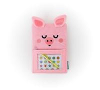 Mr. Wonderful Cahier A5 en Peluche avec Poche - Lazy Cochon - 160 Pages FSC