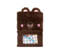 Mr. Wonderful Cahier A5 en Peluche avec Poche - Lazy Ours - 160 Pages FSC
