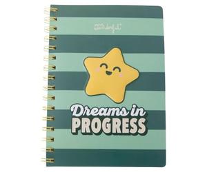 Mr. Wonderful - Cahier Étoiles 3D A5 - Reliure Spirale - Rêves en cours - 160 pages blanches
