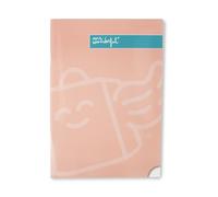 Mr. Wonderful - Cahier rose format A4 - Feuilles lignées - 48 pages - Reliure agrafée