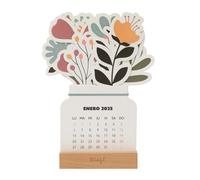 Mr. Wonderful - Calendrier de bureau 2025 avec socle pour profiter de l'année avec des vœux - Comprend des cartes en forme de fleur