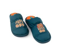 Mr. Wonderful Chaussures de maison pour homme Taille 44-46 - Papa Off/Siesta ON - Semelle antidérapante