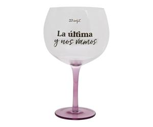 Mr. Wonderful - Coupe ballon - La dernière et nous allons - Coupe ballon avec message - Fabriquée en verre - Capacité : 70 cl.