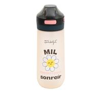 Mr. Wonderful Gourde Margarita - Mille raisons de sourire - Bouteille en Tritan sans BPA - Bouteille avec fermeture hermétique et très légère - Capacité 600 ml, multicolore, 600 ml, Bouteille