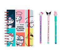 Mr. Wonderful Hello Kitty Set Agenda scolaire 2026-2027 Petit format hebdomadaire + 3 stylos effaçables - Planificateur compact avec autocollants