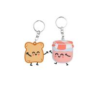 Mr. Wonderful - Lot de 2 porte-clés - Pain et confiture, multicolore, lot de 2 porte-clés - Pain et confiture