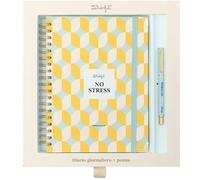 Mr.Wonderful Lot de journal scolaire Office 2025-26 hebdomadaire grand + stylo - Pas de stress