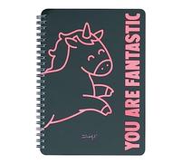 Mr. Wonderful Mr.Wonderful - A4 notebook Unicorn black - You are fantastic