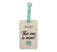 Mr. Wonderful Mr.Wonderful - Étiquette À Bagage Bleue - This One is Mine! Unisex Travel Accessory- Luggage Cart, Multicolore,