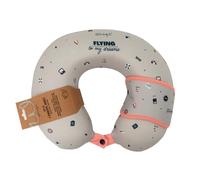 Mr. Wonderful - Oreiller de Voyage - Travel Pillow with Sleep Mask Grey - Flying to My Dreams