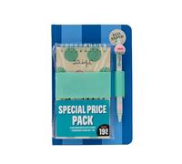 Mr. Wonderful Pack Back to Fun Blue - Carnet A5, Stylo 3D et 1500 Autocollants Transparants