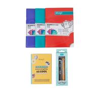 Mr. Wonderful Pack Back to School Deep Colours - Stylos Effaçables, Carnets A5 et Autocollants