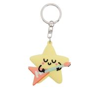 Mr. Wonderful - Porte-clés - Étoile rockeuse - Porte-clés en caoutchouc, multicolore, Estandar