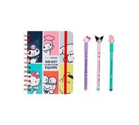 Mr. Wonderful - Set Agenda Hello Kitty 2026-2027 Hebdomadaire + 3 Stylos Effaçables - Planificateur Compact avec Autocollants