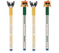 Mr. Wonderful Set de 2 Stylos Effaçables Bo-Bo Teckel et Bouledogue Français - Encre Bleue (Lot de 2)