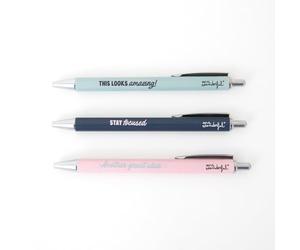 Mr. Wonderful - Set de 3 stylos pour des moments d'inspiration - Encre bleue et noire - set de stylos d'écriture