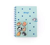 Mr. Wonderful - Set de Cahier A5 avec Charms - Papeterie originale - idée cadeau - bureau et école - couverture design - Format A5 - Couleur Vert