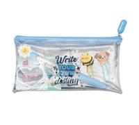 Mr.Wonderful - Set de trousse + stylo + trombones + autocollants glitter - Write your own destiny