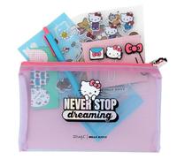 Mr. Wonderful - Set d'écriture Hello Kitty - 3 marque-pages magnétiques - 3 Trombones - 1 Stylo Blueue - 1 Pochoir - 4 Planches d’autocollants