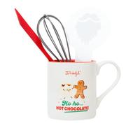 Mr. Wonderful - Set mug + ustensiles pour préparer du chocolat chaud - Ho ho… hot chocolate! - Capacité du mug : 30 cl.