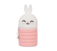 Mr. Wonderful - Trousse Extensible en Silicone - Lapin - Trousse à Crayons en Silicone - Extensible - avec Fermeture à glissière