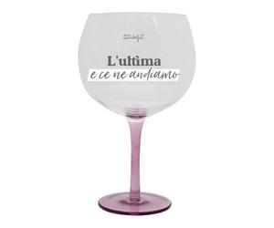 Mr. Wonderful - Verre ballon - Le dernier et nous y partons - Verre ballon avec message - Fabriqué en verre - Capacité : 70 cl.