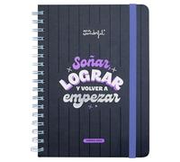 Mr. Wonderful Wonder Agenda semainier 2025 avec 8 feuilles d'autocollants et bloc-notes adhésives