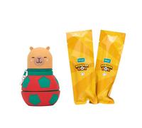 Mr. Wonderful Wonder GOL Trousse Extensible Portugal avec 2 Figurines, Trousse Scolaire en Silicone Style Ballon avec Capybara, Pot à Crayons Original (1 Portugal + 1 Surprise)