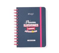 Mr. Wonderful Wonder Petit agenda scolaire 2025-26 hebdomadaire avec organisation hebdomadaire - « Planazos, ilusiones y buenas vibraciones »
