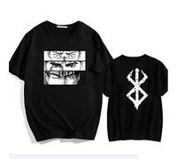 MR.YATCLS Berserk Tshirt - Anime Japonais Manga Berserk Guts T-Shirt Imprimé Unisexe - Anime Cosplay Costume Col Rond Manches Courtes Tee Hommes/Femmes
