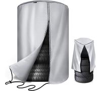 Mr.You Housses de Rangement pour pneus et Sac de Rangement pour pneus, Grande Housse de Pneu saisonnière, imperméable, Anti-poussière (Argent, 81,3 cm de diamètre - 84 cm)