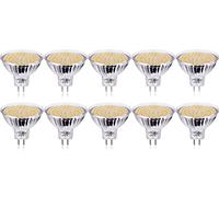 Mr16 Ampoule LED GU5.3 12V,Blanc Chaud 3000K,5W Equivalent à 40W lampe halogène,120° Angle,Ampoules LED Spot Non Dimmable,Lot de 10