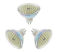MR16 LED Blanc froid Led GU5.3 MR16 12V 3W remplacement pour lampe halogène 40W 35W 20W AC/DC12V sans effet stroboscopique GX5.3 6000K haut CRI 82 Ra 300lm illuminant ampoule angle de faisceau 120°