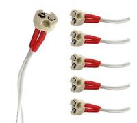Mr16 Lot de 6 douilles de lampe MR16, adaptateur de connecteur 16 cm, culot femelle MR16 GU5.3 en céramique pour lampe halogène CFL