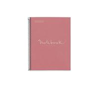 [MR6093] Apli Cahier A4 Spirale Petits carreaux 80 pages perforées Rose Couve...