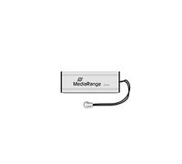 MediaRange Clé USB MR919 256 Go USB 3.0 (3.1 Gen 1) Type A 100 Mo/s Coulisse Noir, argentée