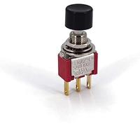 MRANADLDF Bouton d'interrupteur d'alimentation T80-P P8701 3 Broche SPDT Momentané on-mom COM-no-nc Mini d'interrupteur à Bouton-Poussoir à Action instantanée (Color : Nero)
