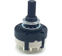 MRANADLDF Encodeur Rotatif 5pcs RS26 1 Pole 12 Position Position Sélector de Canal Rotatif Pose Sélecteur de Canal Rotatif Longueur 20 mm avec Bouton(Without Knob)