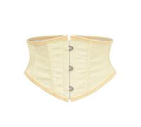 Mrat Corset large élastique à lacets pour robes vintage steampunk corset sous la poitrine costume gothique pour femme élégant et robuste baleines en acier, Jaune #01, XS