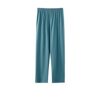 Mrat Pantalon de pyjama pour femme super doux et décontracté en coton modal - Vêtement de nuit confortable - Jambe large avec poches - Solide - Élastique - Taille haute - Pour toutes les saisons