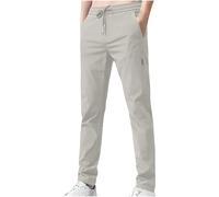 Mrat Pantalon extensible pour homme à séchage rapide - Coupe ample - Coupe ajustée - Coupe classique - Pantalon plissé infroissable - Cordon de serrage - Poches - Taille élastique - Grande taille