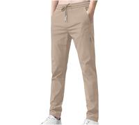 Mrat Pantalon extensible pour homme à séchage rapide - Coupe ample - Coupe ajustée - Coupe classique - Pantalon plissé infroissable - Cordon de serrage - Poches - Taille élastique - Grande taille