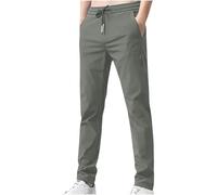 Mrat Pantalon extensible pour homme à séchage rapide - Coupe ample - Coupe ajustée - Coupe classique - Pantalon plissé infroissable - Cordon de serrage - Poches - Taille élastique - Grande taille